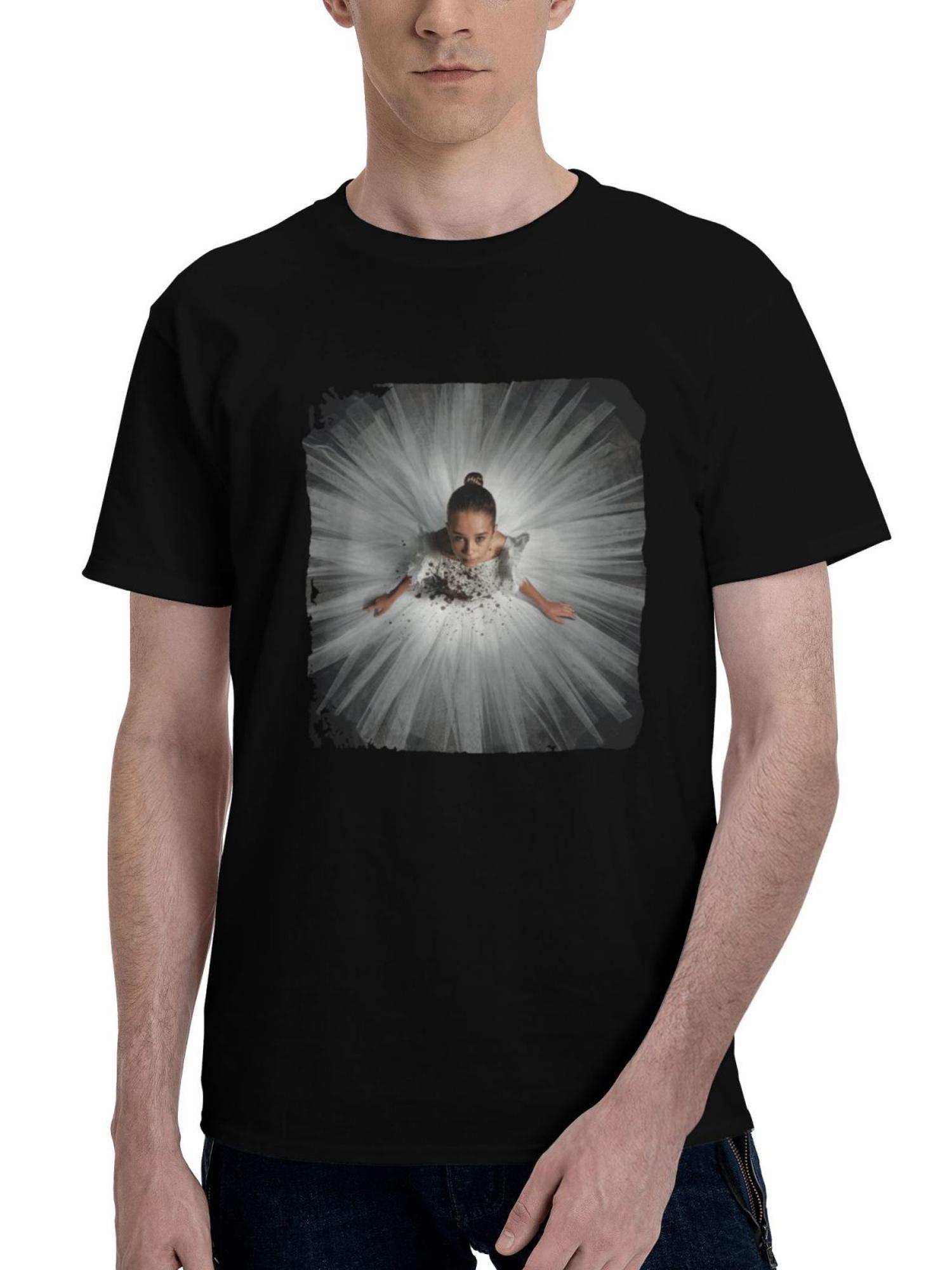 Abigail-2024 180G 100% Cotton Printed Round Neck Short-Sleeve T-Shirt, Christmas Gifts for Men Dad Husband Grandpa, S-XXXL, Black