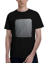 Abstract-Grey Harmony 180G 100% Cotton Printed Round Neck Short-Sleeve T-Shirt, Christmas Gifts for Men Dad Husband Grandpa, S-XXXL, Black