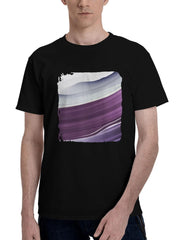 Abstract-Huawei 180G 100% Cotton Printed Round Neck Short-Sleeve T-Shirt, Christmas Gifts for Men Dad Husband Grandpa, S-XXXL, Black