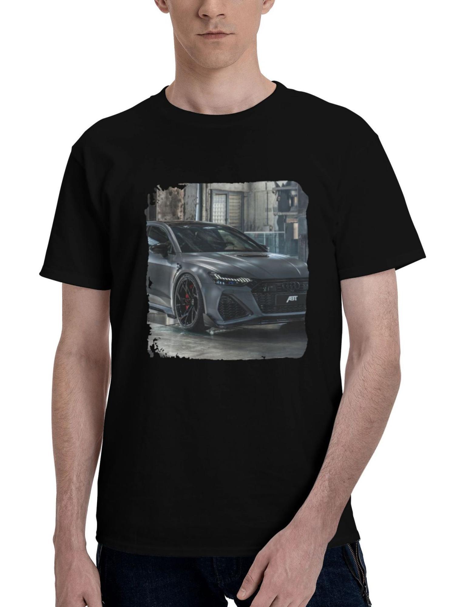 Abt-Rs7 Legacy Edition 2023 180G 100% Cotton Printed Round Neck Short-Sleeve T-Shirt, Christmas Gifts for Men Dad Husband Grandpa, S-XXXL, Black