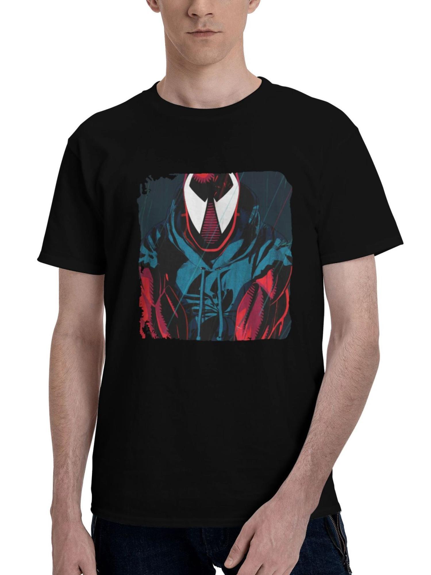 Ben-Reilly In Spiderman Across The Spider Verse 2023 180G 100% Cotton Printed Round Neck Short-Sleeve T-Shirt, Christmas Gifts for Men Dad Husband Grandpa, S-XXXL, Black