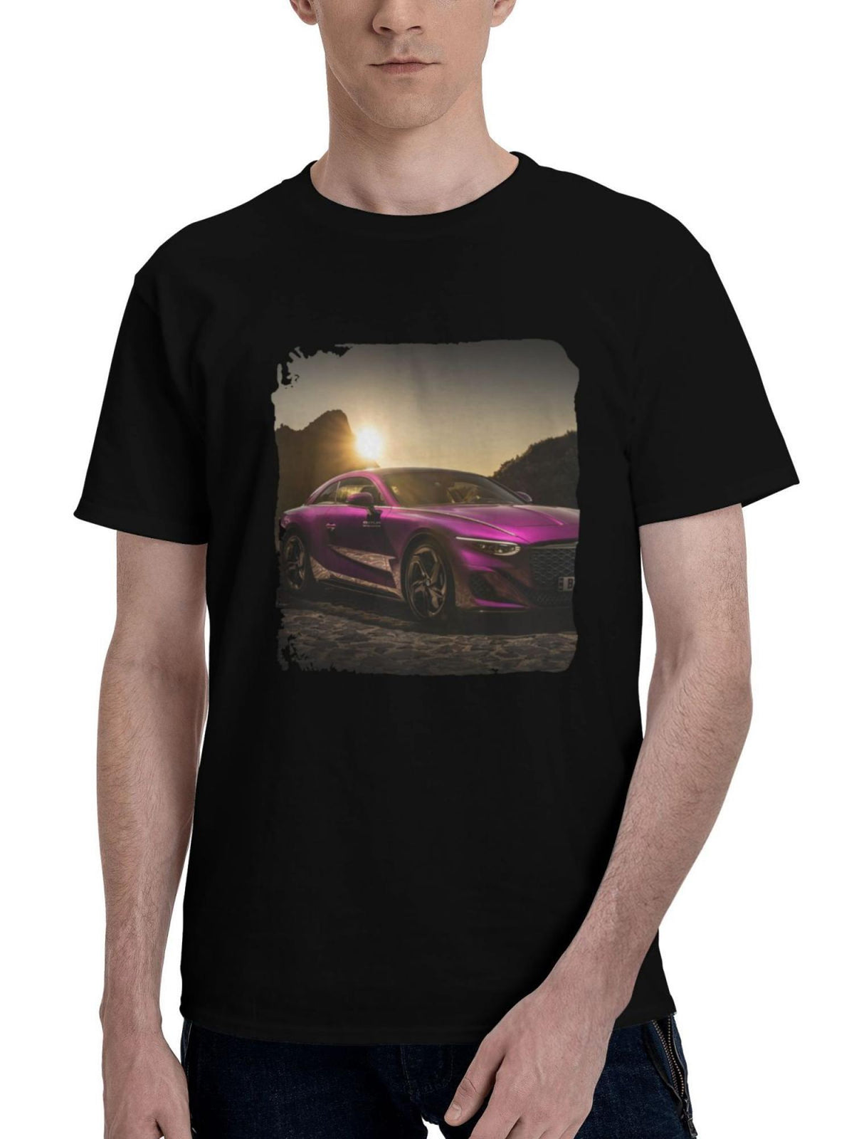 Bentley-Mulliner Batur Prototype 180G 100% Cotton Printed Round Neck Short-Sleeve T-Shirt, Christmas Gifts for Men Dad Husband Grandpa, S-XXXL, Black
