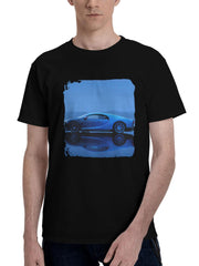 Bugatti-Chiron Super Sport L Ultime R0 180G 100% Cotton Printed Round Neck Short-Sleeve T-Shirt, Christmas Gifts for Men Dad Husband Grandpa, S-XXXL, Black