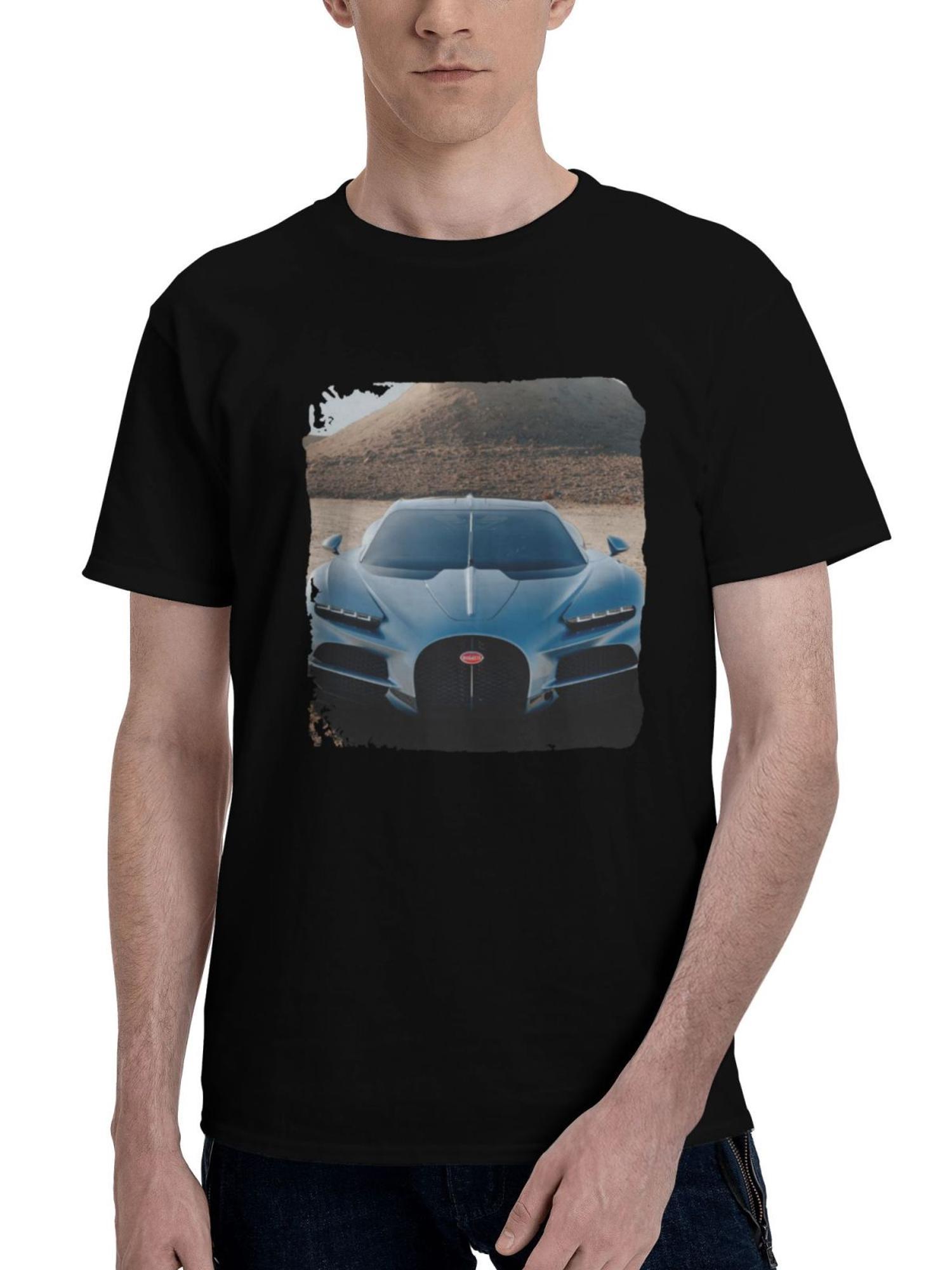 Bugatti-Tourbillon In Doha 180G 100% Cotton Printed Round Neck Short-Sleeve T-Shirt, Christmas Gifts for Men Dad Husband Grandpa, S-XXXL, Black