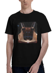 Cadillac-Opulent Velocity Xd 180G 100% Cotton Printed Round Neck Short-Sleeve T-Shirt, Christmas Gifts for Men Dad Husband Grandpa, S-XXXL, Black