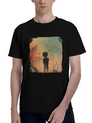 Acceptance- 180G 100% Cotton Printed Round Neck Short-Sleeve T-Shirt, Christmas Gifts for Men Dad Husband Grandpa, S-XXXL, Black