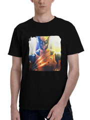 Adamantium-Wolverine 180G 100% Cotton Printed Round Neck Short-Sleeve T-Shirt, Christmas Gifts for Men Dad Husband Grandpa, S-XXXL, Black