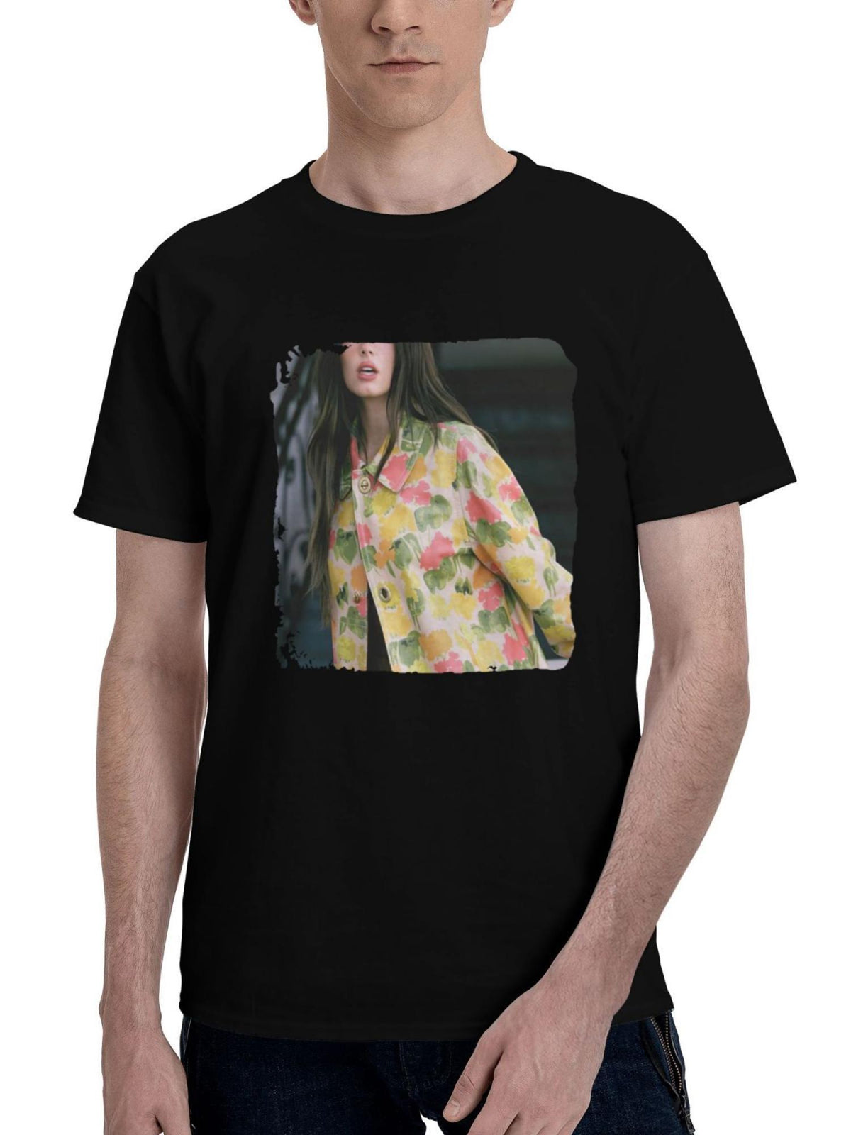 Addison-Rae Remix Magazine 180G 100% Cotton Printed Round Neck Short-Sleeve T-Shirt, Christmas Gifts for Men Dad Husband Grandpa, S-XXXL, Black