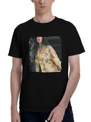 Addison-Rae Remix Magazine 180G 100% Cotton Printed Round Neck Short-Sleeve T-Shirt, Christmas Gifts for Men Dad Husband Grandpa, S-XXXL, Black