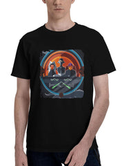 Ahsoka-Minimal Pe 180G 100% Cotton Printed Round Neck Short-Sleeve T-Shirt, Christmas Gifts for Men Dad Husband Grandpa, S-XXXL, Black