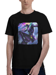 Akali-From League Of Legends 180G 100% Cotton Printed Round Neck Short-Sleeve T-Shirt, Christmas Gifts for Men Dad Husband Grandpa, S-XXXL, Black