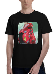 Akira-Shotaro Kaneda 180G 100% Cotton Printed Round Neck Short-Sleeve T-Shirt, Christmas Gifts for Men Dad Husband Grandpa, S-XXXL, Black