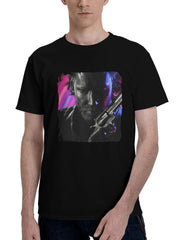 Alan-Wake 2 Ps5 180G 100% Cotton Printed Round Neck Short-Sleeve T-Shirt, Christmas Gifts for Men Dad Husband Grandpa, S-XXXL, Black