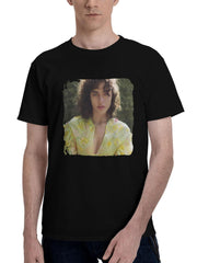 Alanna-Arrington 180G 100% Cotton Printed Round Neck Short-Sleeve T-Shirt, Christmas Gifts for Men Dad Husband Grandpa, S-XXXL, Black