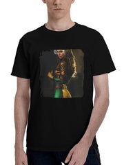 Alexandra-Daddario As Vogue Xmen 180G 100% Cotton Printed Round Neck Short-Sleeve T-Shirt, Christmas Gifts for Men Dad Husband Grandpa, S-XXXL, Black