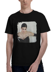 Alexandra-Daddario Numero Magazine 2023 Eo 180G 100% Cotton Printed Round Neck Short-Sleeve T-Shirt, Christmas Gifts for Men Dad Husband Grandpa, S-XXXL, Black