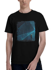 Alien-Nest 180G 100% Cotton Printed Round Neck Short-Sleeve T-Shirt, Christmas Gifts for Men Dad Husband Grandpa, S-XXXL, Black