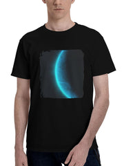 Alien-Pla 180G 100% Cotton Printed Round Neck Short-Sleeve T-Shirt, Christmas Gifts for Men Dad Husband Grandpa, S-XXXL, Black