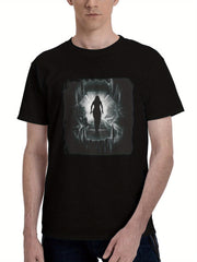 Alien-Romulus 2024 Movie 3h 180G 100% Cotton Printed Round Neck Short-Sleeve T-Shirt, Christmas Gifts for Men Dad Husband Grandpa, S-XXXL, Black