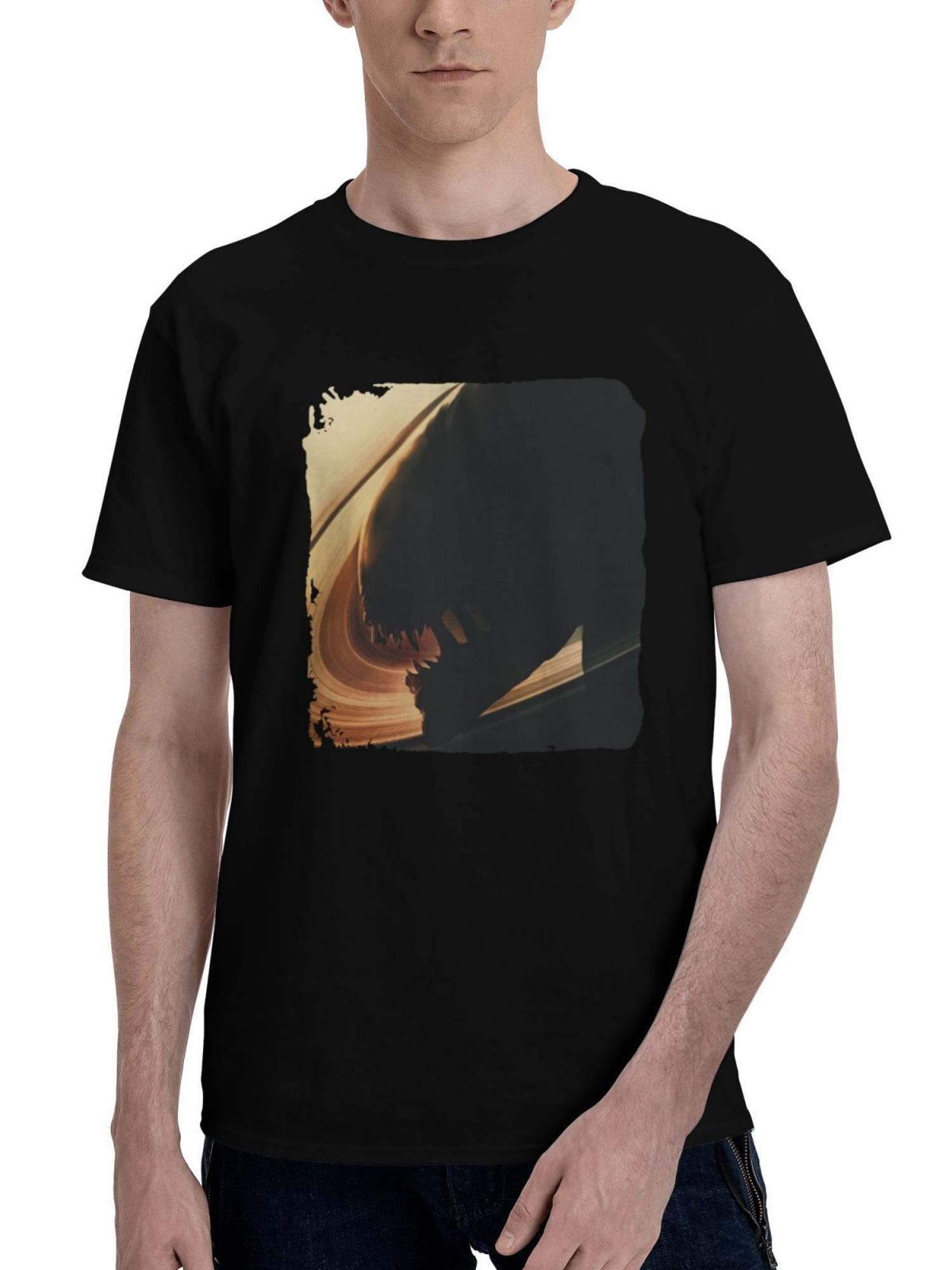 Alien-Romulus Screen X Poster 180G 100% Cotton Printed Round Neck Short-Sleeve T-Shirt, Christmas Gifts for Men Dad Husband Grandpa, S-XXXL, Black