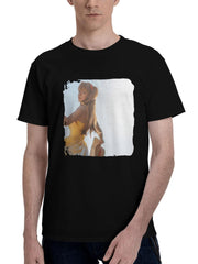 Asuka-Langley Soryu Cosplay 180G 100% Cotton Printed Round Neck Short-Sleeve T-Shirt, Christmas Gifts for Men Dad Husband Grandpa, S-XXXL, Black