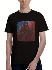 2023-Assassins Creed Mirage Playstation 5 180G 100% Cotton Printed Round Neck Short-Sleeve T-Shirt, Christmas Gifts for Men Dad Husband Grandpa, S-XXXL, Black