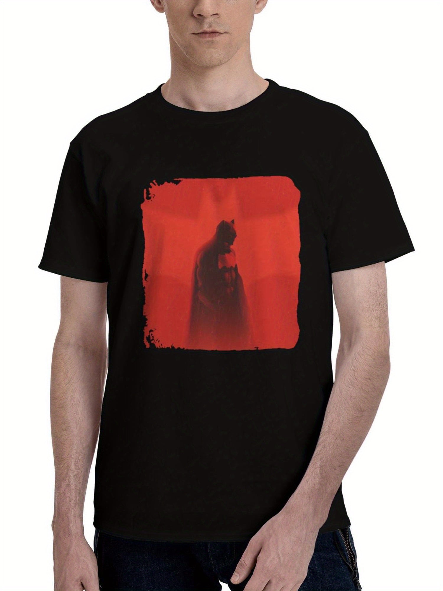 2023-Batman Day 4c 180G 100% Cotton Printed Round Neck Short-Sleeve T-Shirt, Christmas Gifts for Men Dad Husband Grandpa, S-XXXL, Black