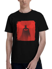 2023-Batman Day A1 180G 100% Cotton Printed Round Neck Short-Sleeve T-Shirt, Christmas Gifts for Men Dad Husband Grandpa, S-XXXL, Black