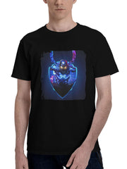 2023-Blue Beetle Movie Gy 180G 100% Cotton Printed Round Neck Short-Sleeve T-Shirt, Christmas Gifts for Men Dad Husband Grandpa, S-XXXL, Black