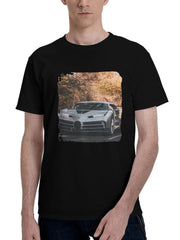 2023-Bugatti Centodieci As 180G 100% Cotton Printed Round Neck Short-Sleeve T-Shirt, Christmas Gifts for Men Dad Husband Grandpa, S-XXXL, Black