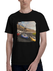 2023-Cadillac V Lmdh 180G 100% Cotton Printed Round Neck Short-Sleeve T-Shirt, Christmas Gifts for Men Dad Husband Grandpa, S-XXXL, Black