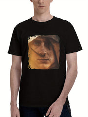 2023-Dune Part Two 180G 100% Cotton Printed Round Neck Short-Sleeve T-Shirt, Christmas Gifts for Men Dad Husband Grandpa, S-XXXL, Black
