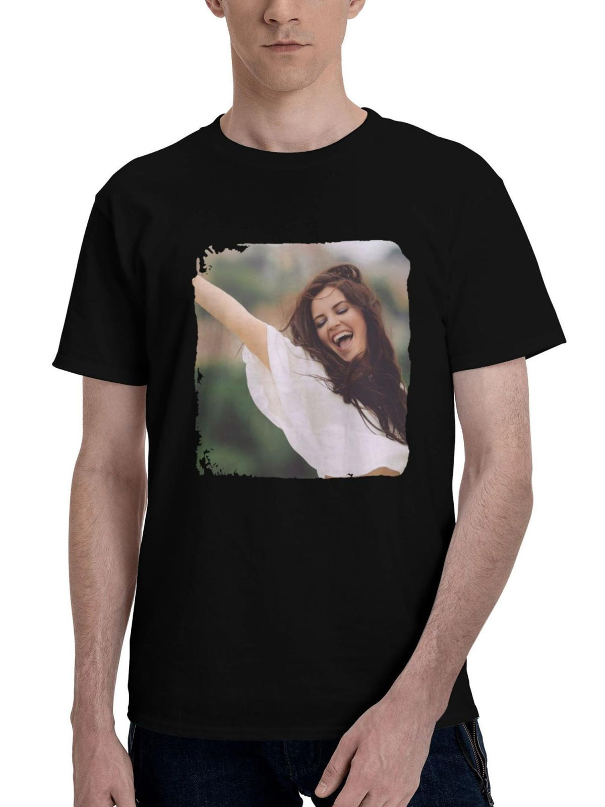 Aurela-Skandaj In Joy 180G 100% Cotton Printed Round Neck Short-Sleeve T-Shirt, Christmas Gifts for Men Dad Husband Grandpa, S-XXXL, Black