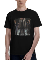 2023-Fast X Characters Poster 180G 100% Cotton Printed Round Neck Short-Sleeve T-Shirt, Christmas Gifts for Men Dad Husband Grandpa, S-XXXL, Black