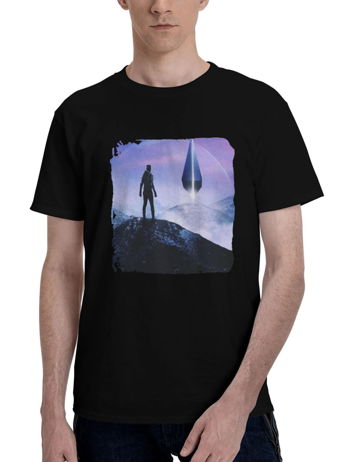 2023-Foundation Season 2 Poster 180G 100% Cotton Printed Round Neck Short-Sleeve T-Shirt, Christmas Gifts for Men Dad Husband Grandpa, S-XXXL, Black