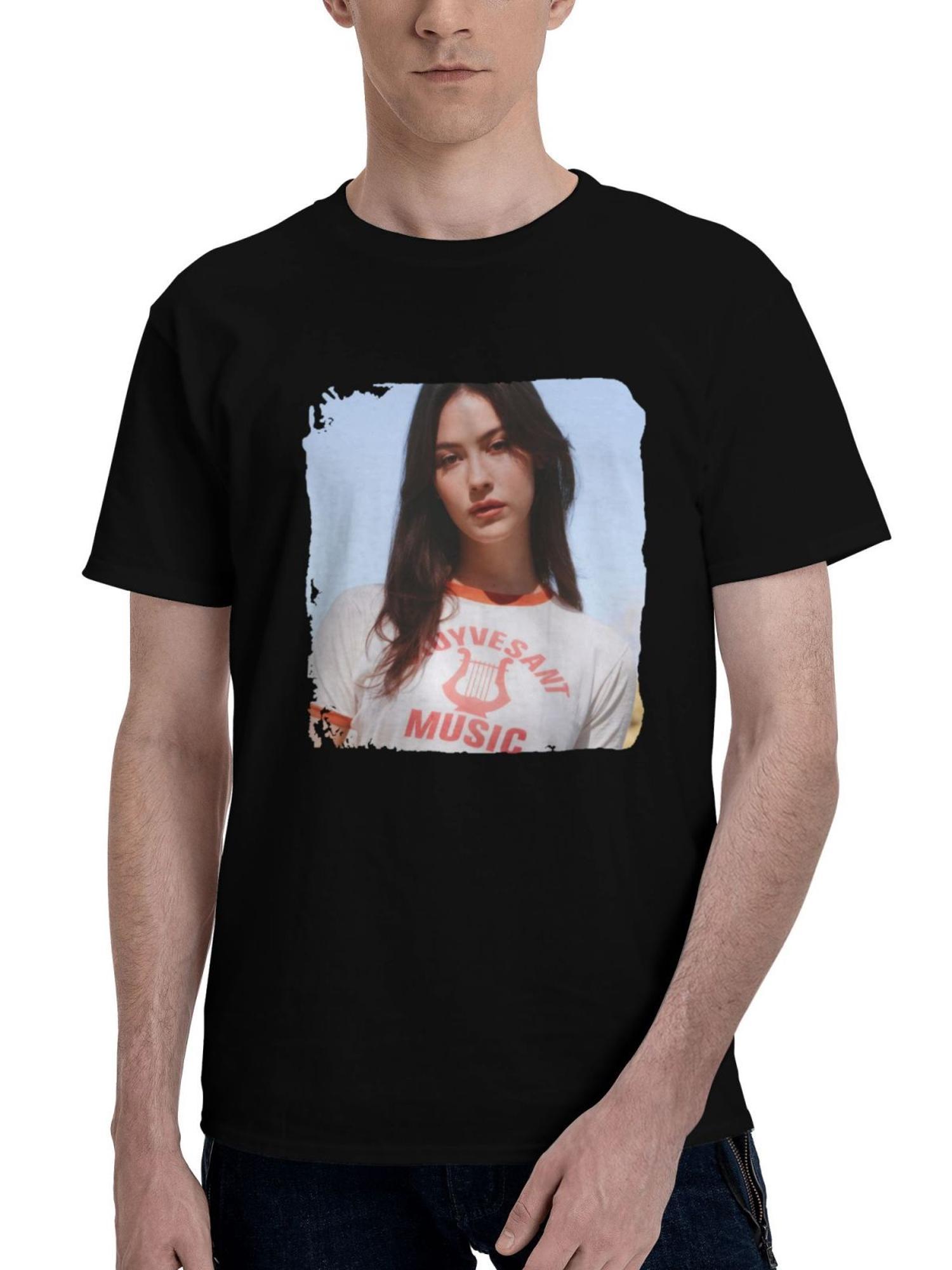 2023-Gracie Abrams Wwd 180G 100% Cotton Printed Round Neck Short-Sleeve T-Shirt, Christmas Gifts for Men Dad Husband Grandpa, S-XXXL, Black
