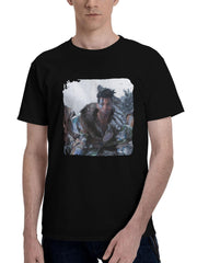 2023-Horizon Forbidden West 39 180G 100% Cotton Printed Round Neck Short-Sleeve T-Shirt, Christmas Gifts for Men Dad Husband Grandpa, S-XXXL, Black