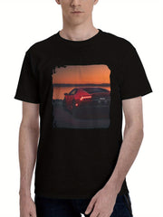 2023 Lamborghini Huracan Evo 180G 100% Cotton Printed Round Neck Short-Sleeve T-Shirt, Christmas Gifts for Men Dad Husband Grandpa, S-XXXL, Black