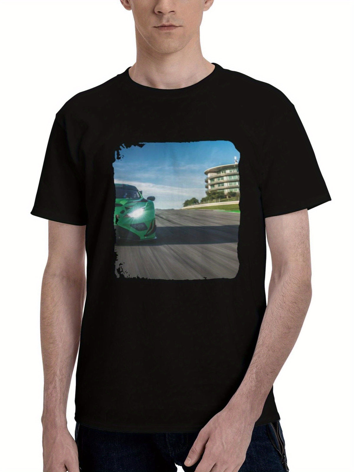 2023 Lamborghini Huracan Gt3 Evo 180G 100% Cotton Printed Round Neck Short-Sleeve T-Shirt, Christmas Gifts for Men Dad Husband Grandpa, S-XXXL, Black