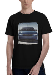 2023 Lucid Air Sapphire Front Look 180G 100% Cotton Printed Round Neck Short-Sleeve T-Shirt, Christmas Gifts for Men Dad Husband Grandpa, S-XXXL, Black