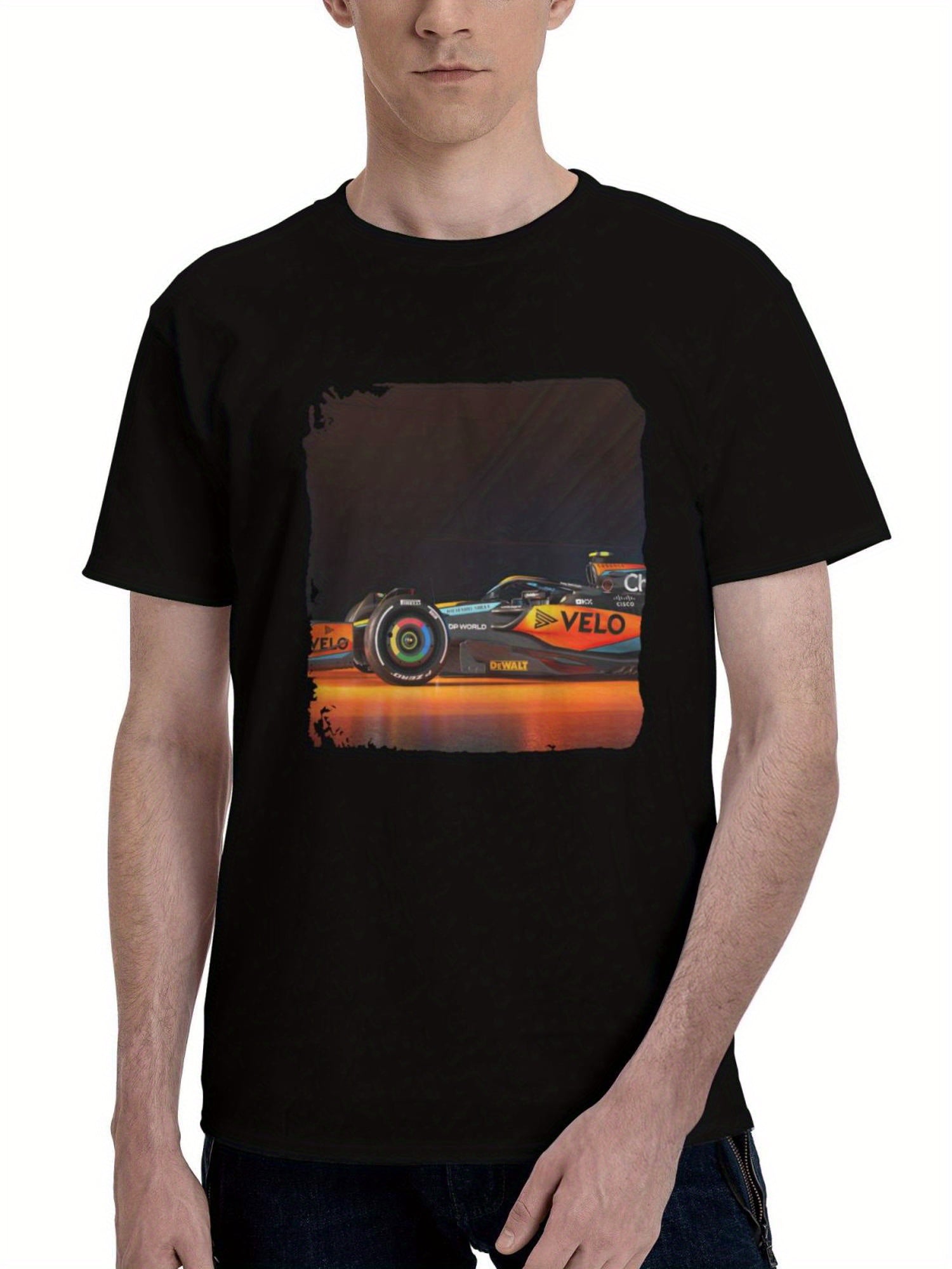2023 Mclaren Mcl60 6j 180G 100% Cotton Printed Round Neck Short-Sleeve T-Shirt, Christmas Gifts for Men Dad Husband Grandpa, S-XXXL, Black