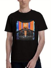 2023 Mclaren Mcl60 Bc 180G 100% Cotton Printed Round Neck Short-Sleeve T-Shirt, Christmas Gifts for Men Dad Husband Grandpa, S-XXXL, Black