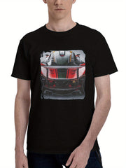 2023 Mclaren P1 Senna Rear View 180G 100% Cotton Printed Round Neck Short-Sleeve T-Shirt, Christmas Gifts for Men Dad Husband Grandpa, S-XXXL, Black